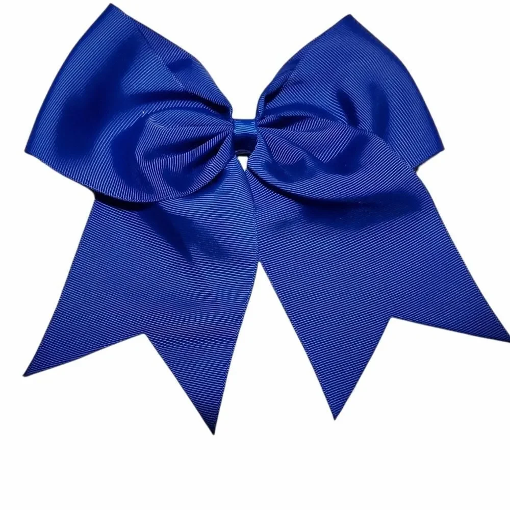 Girls Blue Ponytail Hair Bow